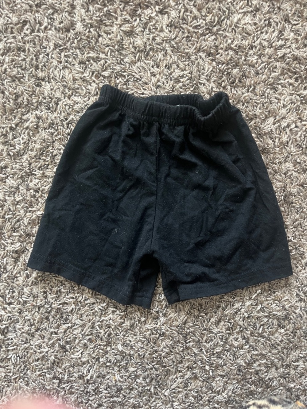 SHEIN Black Elastic-Waist Kids Shorts